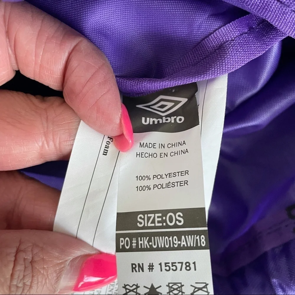 Umbro Duotone Carrysack Drawstring Bag - Purple‎ Turquoise